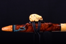 Yellow Cedar Burl Native American Flute, Minor, Mid G-4, #H27D (8)